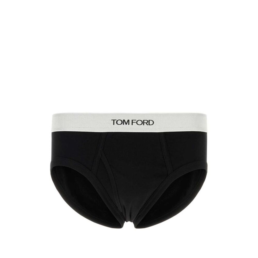 Tom Ford Men Black Stretch Cotton Brief